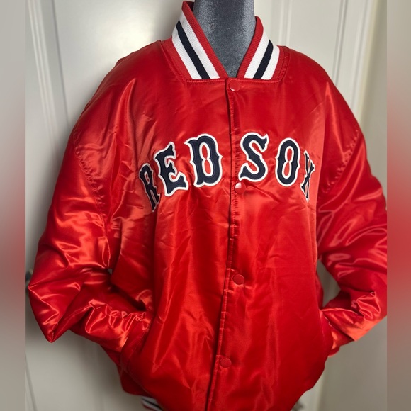 🔥NWT VTG RARE Majestic RED SOX ⚾️MLB Satin Bomber Jacket 🔥 In perfect condition! - Picture 11 of 15